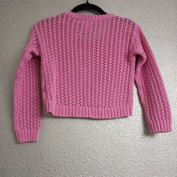 Pretty In Pink Pandemonium Cropped Girl's Sweater Size M (10-12) - Picture 10 of 10